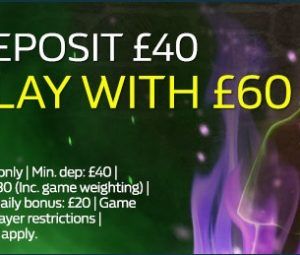 Buy in with £40 and Play with £60 photo