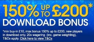 Up to £200 Download Welcome Bonus