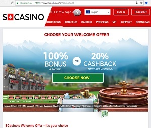 Welcome Bonus - SCasino