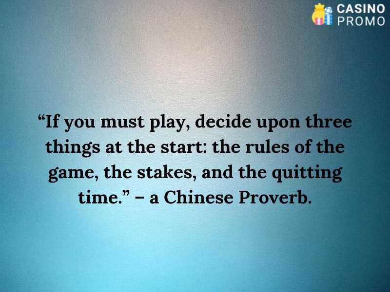 gambling quote chinese proverb